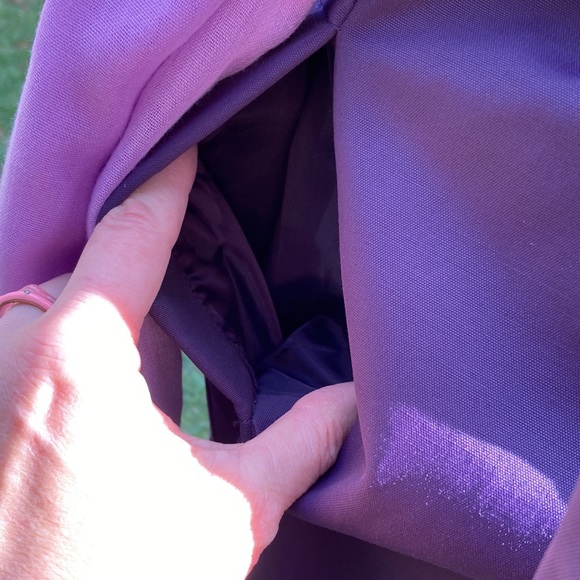 Jones New York dark plum double breasted trench with rain fly size L - Picture 9 of 10